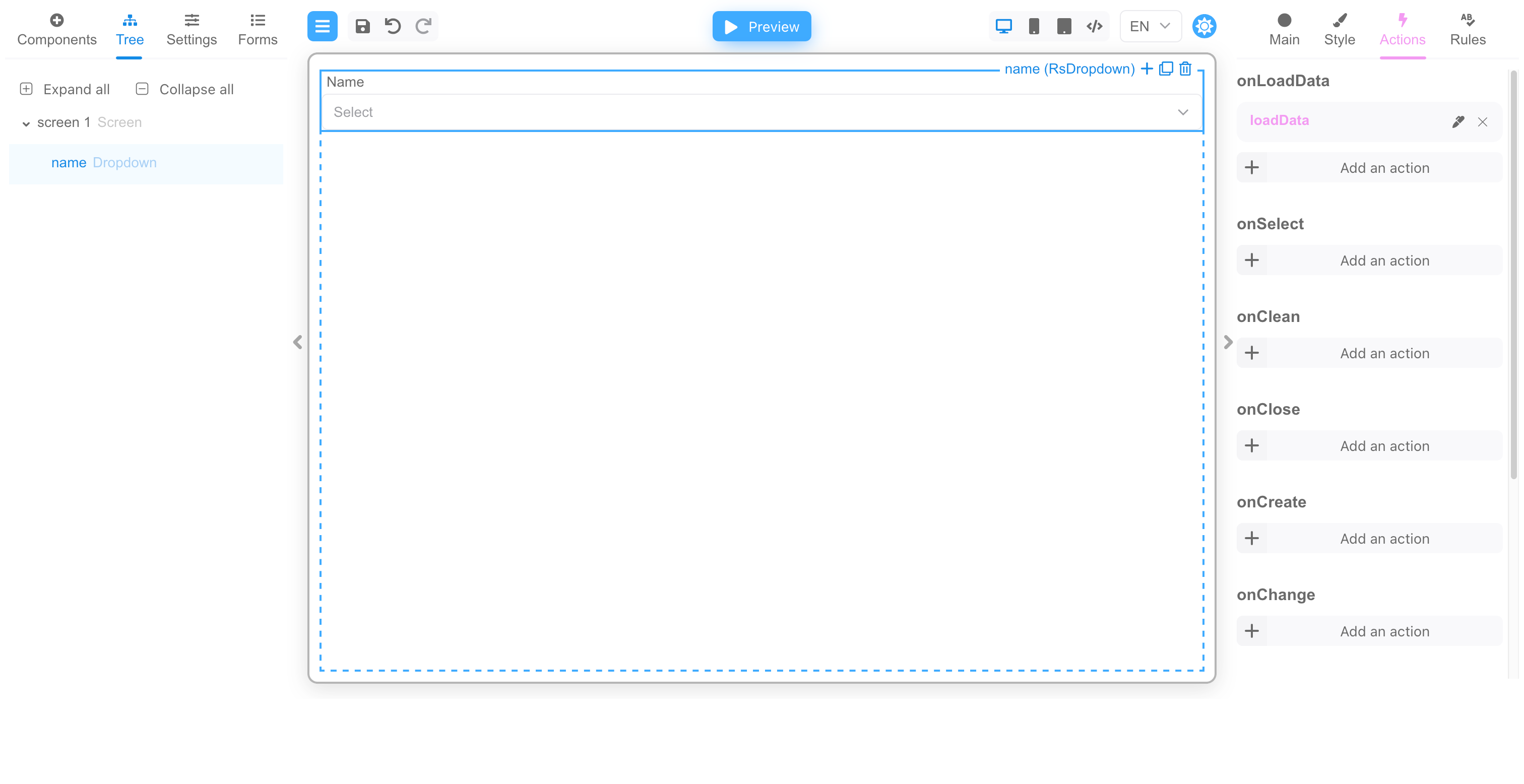 Dynamic dropdown population