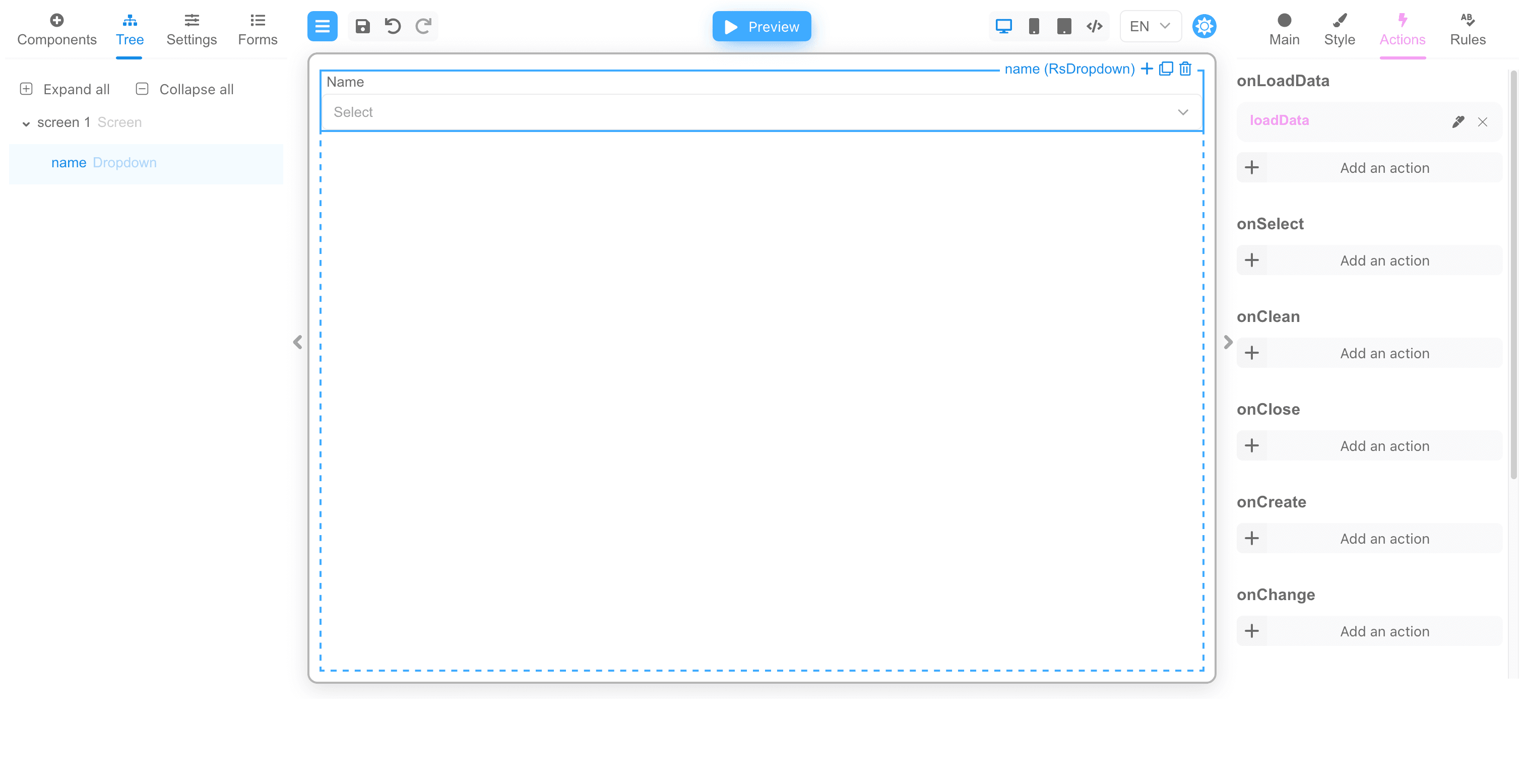 Dynamic dropdown population