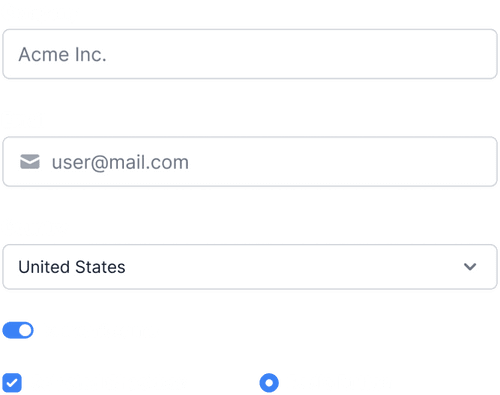 React components library - Form controls